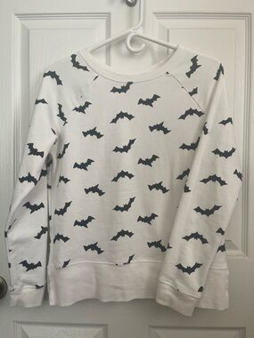 Grayson Threads White Sweatshirt with Black Bat Motif